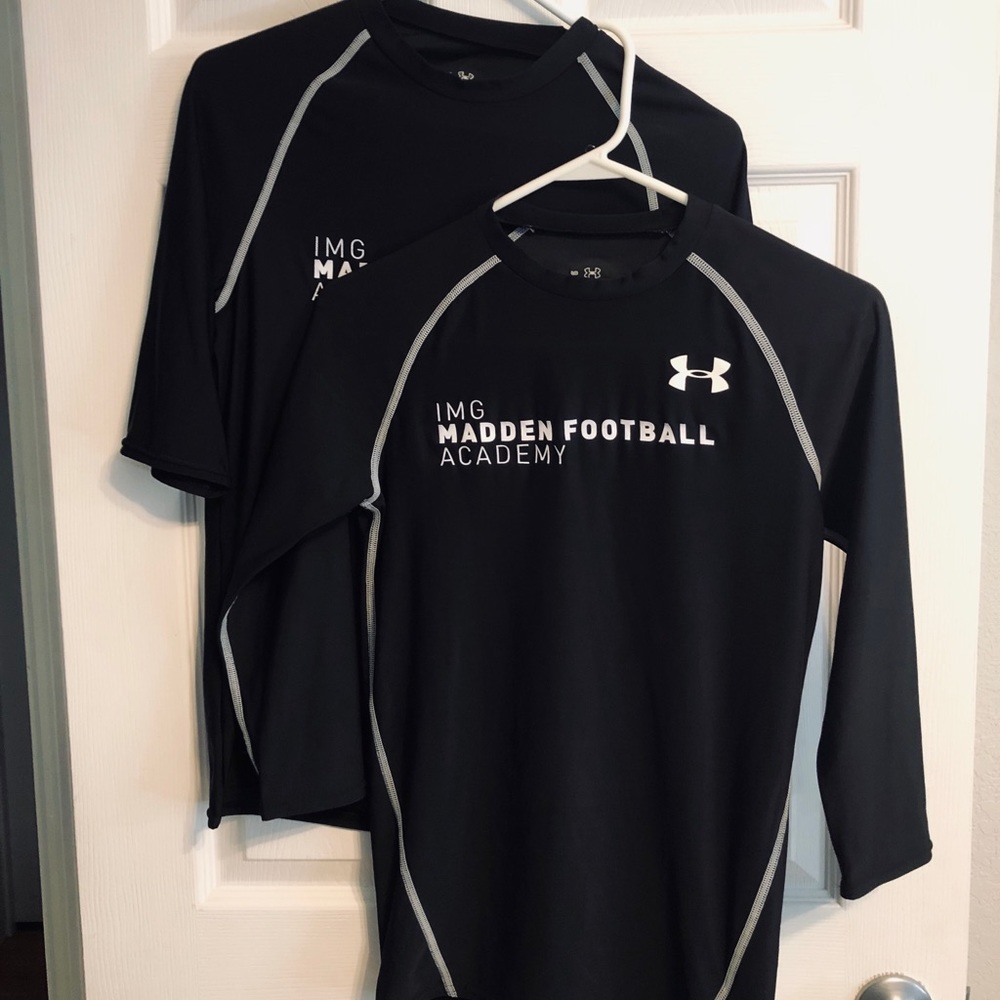 2 Men’s Black Compression Shirts Sz Large